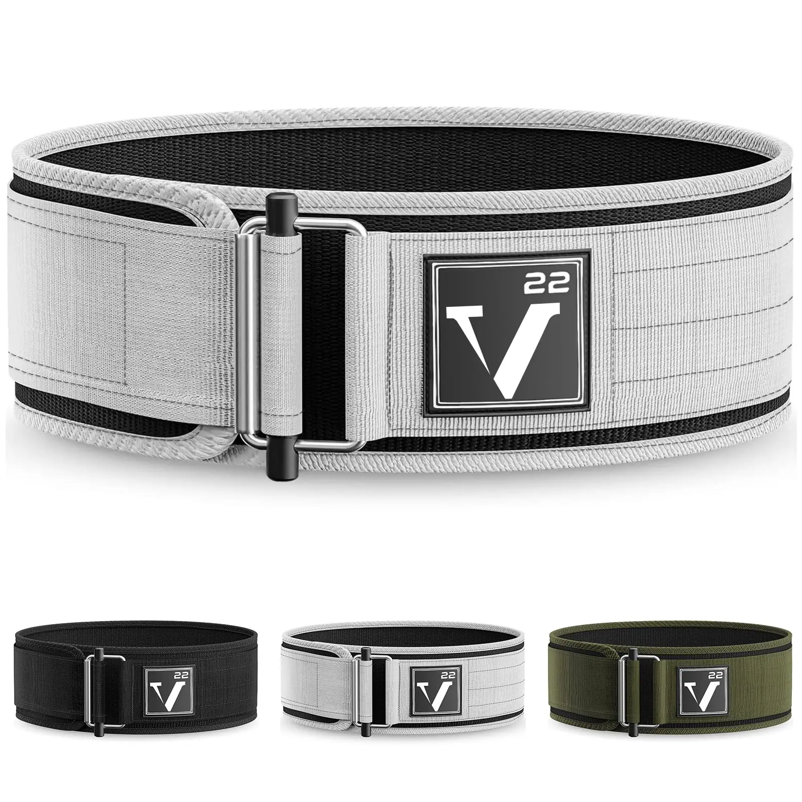 Unisex 4-In Weightlifting Exercise Belt, Lightweight Nylon Adjustable Workout Gear with Self-Locking Metal Buckle, Stabilization Waist Band for Core & Lower Back Support (Fits Various Waist Sizes), Training Fitness Equipment, Fitness Waist Band