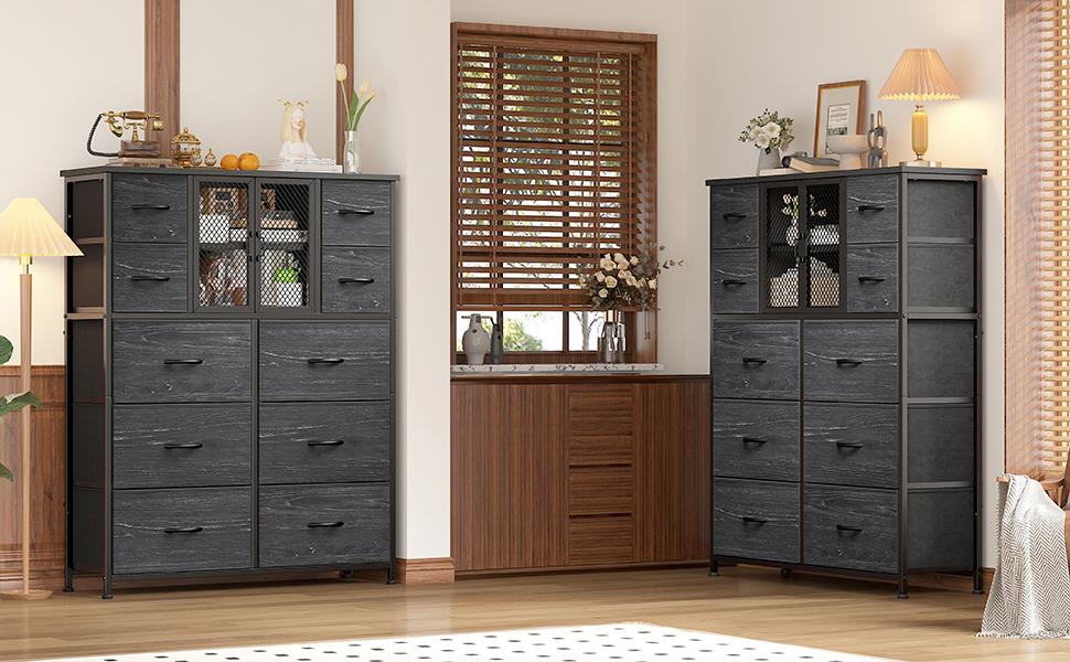 【Storage Cabinet】Raybee Heavy-Duty 10 Drawers Dresser for Bedroom,Thickened Board Material,Fabric Tall Dresser & Chests of Drawers with Metal Mesh Door,Organizer,drawerstorage in Cabinet,homedecor Furniture,easy assemble,38"W x 11.81"D x 48.1"H 【Storage Cabinet】Raybee Heavy-Duty 10 Drawers Dresser for Bedroom,Thickened Board Material,Fabric Tall Dresser & Chests of Drawers with Metal Mesh Door,Organizer,drawerstorage in Cabinet,homedecor Furniture,easy assemble,38"W x 11.81"D x 48.1"H