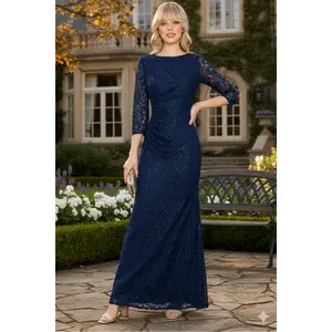 Lenovia 5239 Modest Lace 3/4 Sleeve Mother of the Bride Formal Gown-New Collection