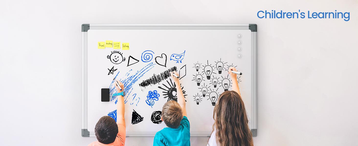 Sweet Furniture S - Magnetic White Board Kit for Wall 36" x 24",1 Dry-Erase Eraser&2 markers Markers&4 Magnetic Pins, Sliver Reinforced Aluminum Frame Sweet Furniture S - Magnetic White Board Kit for Wall 36" x 24",1 Dry-Erase Eraser&2 markers Markers&4 Magnetic Pins, Sliver Reinforced Aluminum Frame
