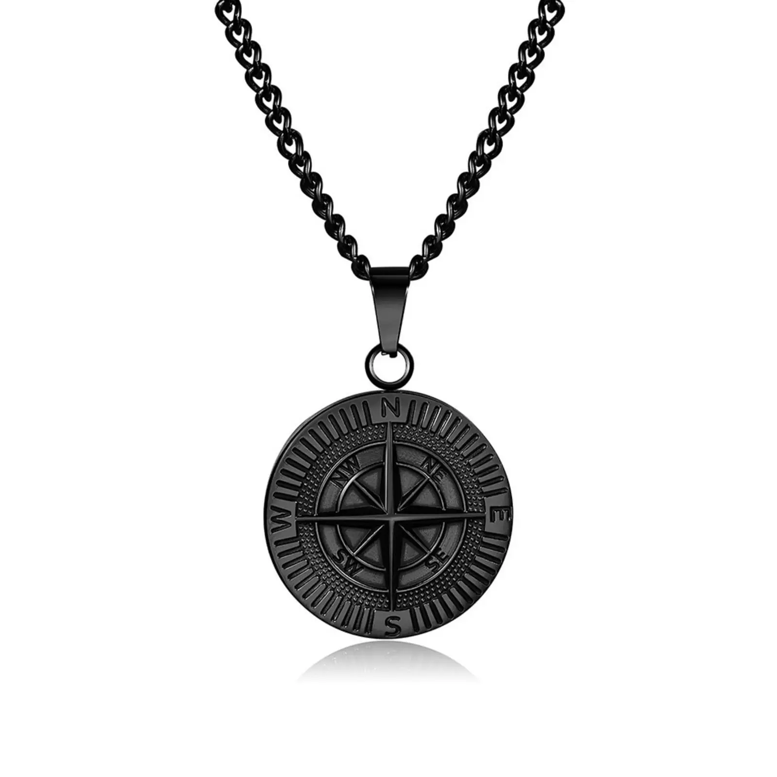 Compass Necklace for Men Women Compass Pendent Talisman Travel Necklace Birthday Christmas Unique Inspirational Graduation Jewelry Gifts