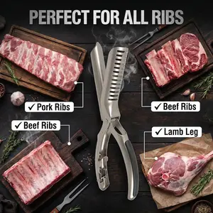 Stainless Steel BBQ Rib Skinner Tool, Easy Rib Membrane Remover for Grilling & Smoking Enthusiasts