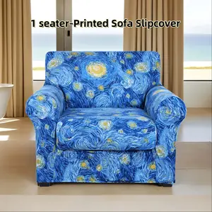 Couch Covers, Chair/Sofa Covers, Stretch, Printed,  Armchair Slipcover, Separate Couch Cushion Covers, Washable Furniture Protector for Pets