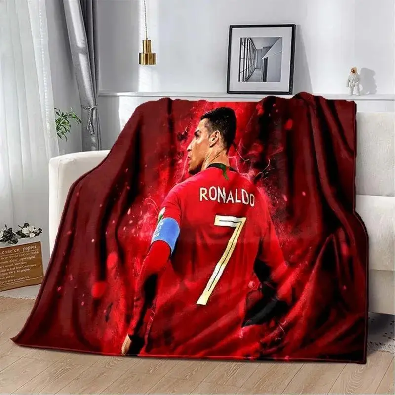 Soft Flannel Throw Blanket Cristiano Ronaldo Cr7 Plush Flannel Blanket For Living Room Bedroom Bed Sofa Picnic Cozy Comfort Gift 30x40 40x50 50x60 80x60 Inches High-Quality Flannel Fabric Super Soft Lightweight Durable