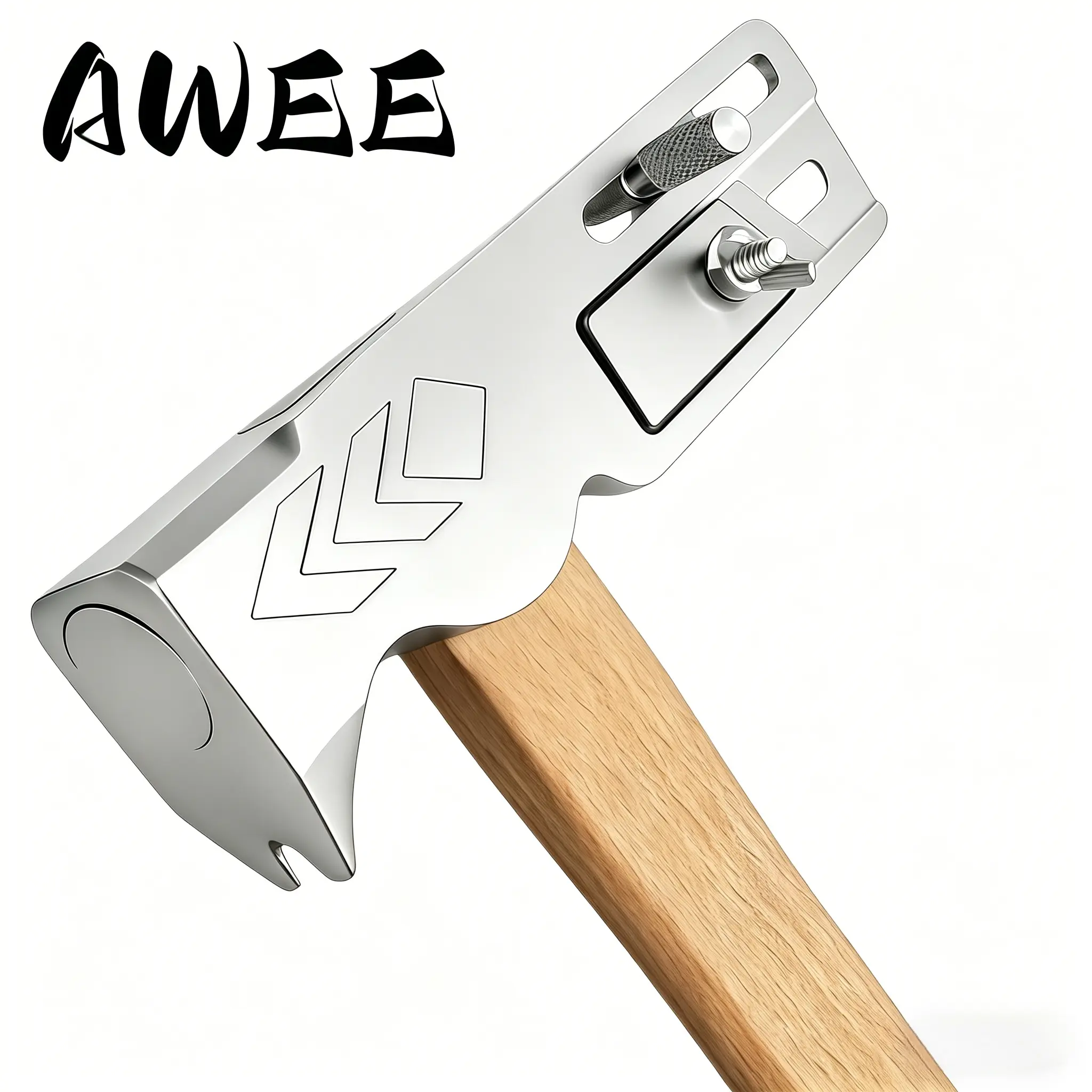 Magnetic Roofing Hammer with Nail Puller, Waterproof Wood Grip Hand Tool for Roof Repair, DIY Handyman Father's Day Gift