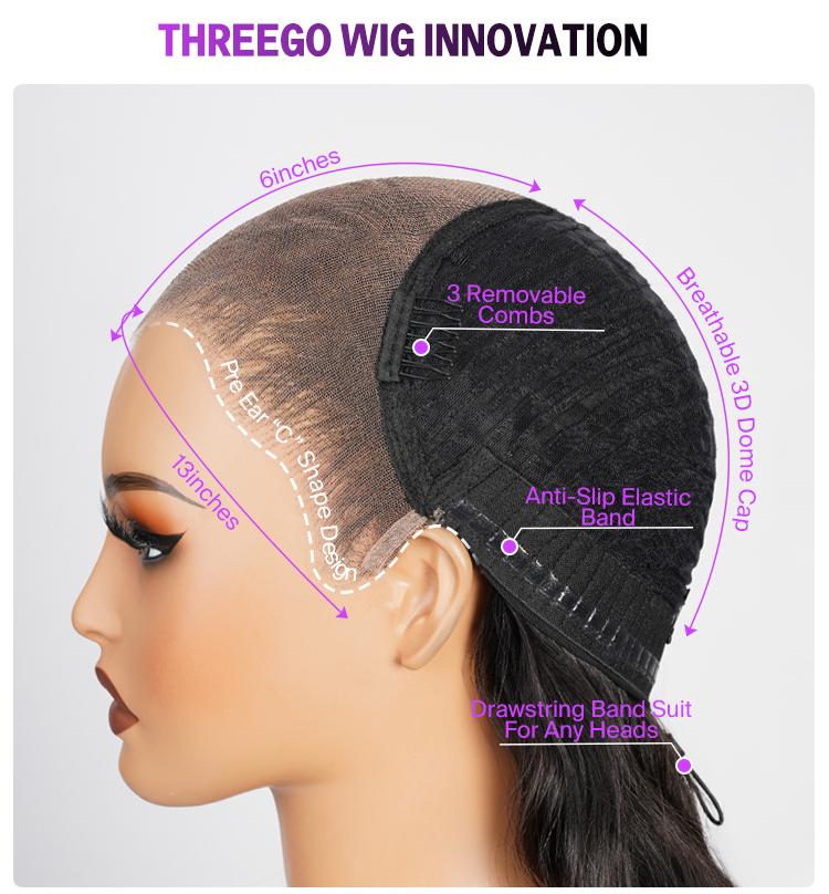 [13x6 GLUELESS WIG] Megalook 13x6 Glueless Transparent Lace Frontal Wigs Chestnut Brown/Natural Color Pre-everything Glueless Wig 180% Density Pre-plucked Natural Hairline Beginner Friendly #TikTokShopHolidayHaul