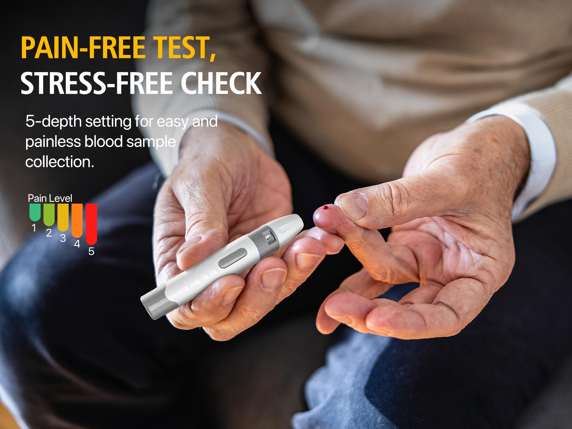 LinkSun G-425-3 Blood Glucose Monitor Kit with 100/50 Test Strips & 100/50 Lancets No-Coding Large Display 1 Lancing Device Control Solution Diabetes Testing Kit for Home Use Glucometer Kit for Fit & Healthy Lifestyles - Healthcare #SpringStatements