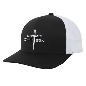 Trenz Shirt Company Christian Chosen Cross Embroidered Mens Adjustable Snapback Mesh Back Trucker Hat