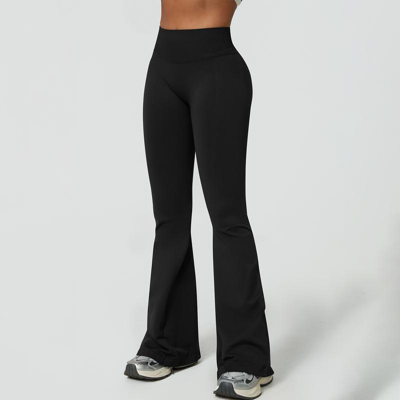 NcmRyu Women's High-Waist Flare Yoga Pants Booty-Lifting Stretchy Tummy-Control Activewear for Yoga Pilates Gym Sports Jogger Sweatpants