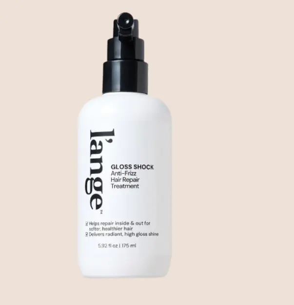 L'ANGE HAIR - Gloss Shock Anti-Frizz Leave-In Treatment - Nourishing Heat Protectant for Hair with Glycolic Acid, Repairs Damaged Color-Treated Strands, Seals Against Humidity, Boosts Shiny Haircare Benefits, Glow, Frizz Control, Moisturizing, Smooth, Dam