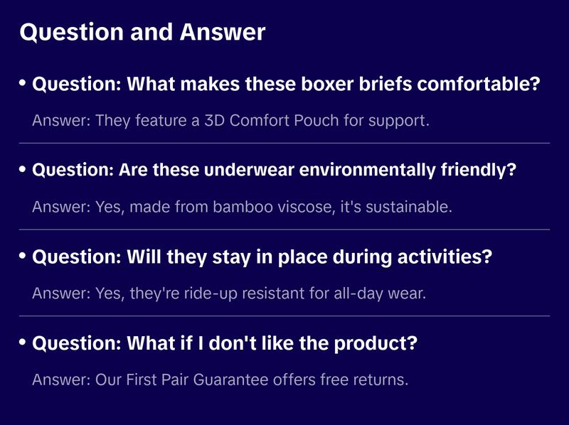 Step One Men's Boxer Brief - Obsidians, Anti-Chafe, Breathable Bamboo Fabric, UltraGlyde Panels, Hidden Elastic Pouch, Premium Underwear, Athletic Daily wear