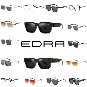 Fashion Luxury Brand Style Sunglasses, 100% UV Protection, Thick Square Frame, Women Unisex, Black and Gold Color Combination and Black on Black Durable Material