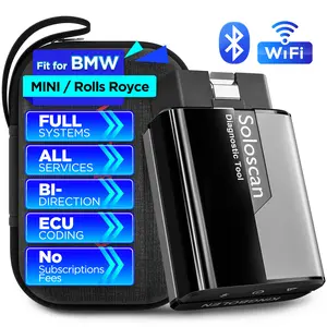 [FathersDayGift]KINGBOLEN SOLOSCAN for BMW/Mini/Rolls Royce, Bi-Directional Full Systems Bluetooth Diagnostic Scan Tool with All Resets,ECU Coding, Car Code Reader for i