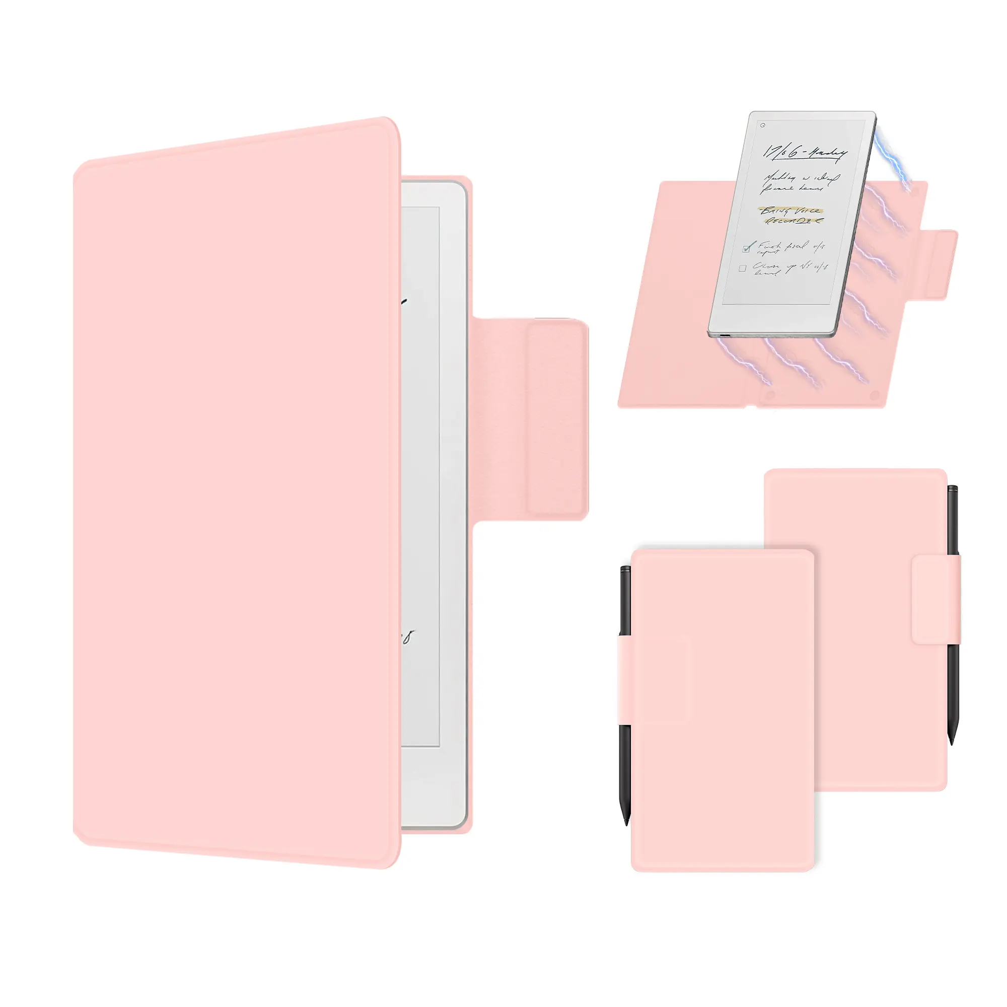 PU Leather Smart Magnetic Close Folio Case for 2025 Released Remarkable Paper Pro Move 7.3 in Tablet - Auto Sleep/Wake, Pen Buckle, Slim Lightweight, Handheld Computer Tablet Accessories for Protection (No Extra Add-Ons)