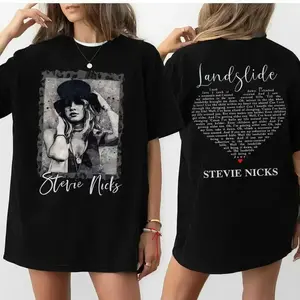 "Landslide" Heart Lyrics Stevie Nicks Graphic Tee| Bohemian Rock Top