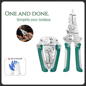 18-in-1 Foldable Multifunctional Wire Stripper – Professional Electrician’s Tool for Stripping, Splitting, Twisting, Crimping, and Cutting
