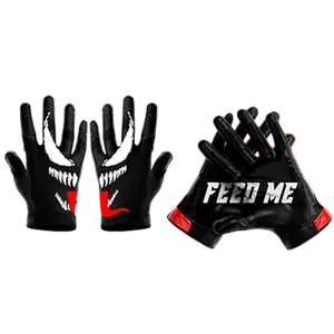 Feed Me! - Football Gloves for Youth and Adult - Ultra Grip Wide Receiver Gloves - Superior Support and Protection - Adult and Youth Sizes