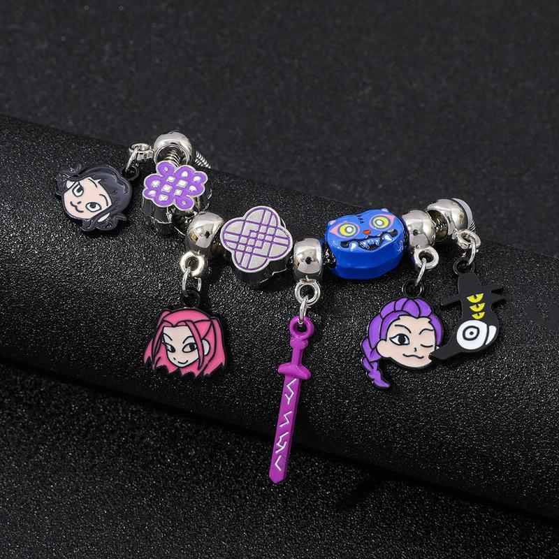 DIY KPop Demon Hunters,Christmas Gift,Inspired Charm Bracelet,Cute Anime Jewelry Gift for Daughter,Fashion Accessory for Kids & Adults DIY KPop Demon Hunters,Christmas Gift,Inspired Charm Bracelet,Cute Anime Jewelry Gift for Daughter,Fashion Accessory for Kids & Adults