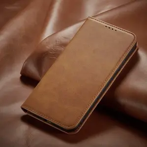 Leather Magnetic Flip Wallet Case For iPhone 17 16 15 Plus Pro Max Air Premium PU Leather with Card Slots Cash Pocket & Camera Protection