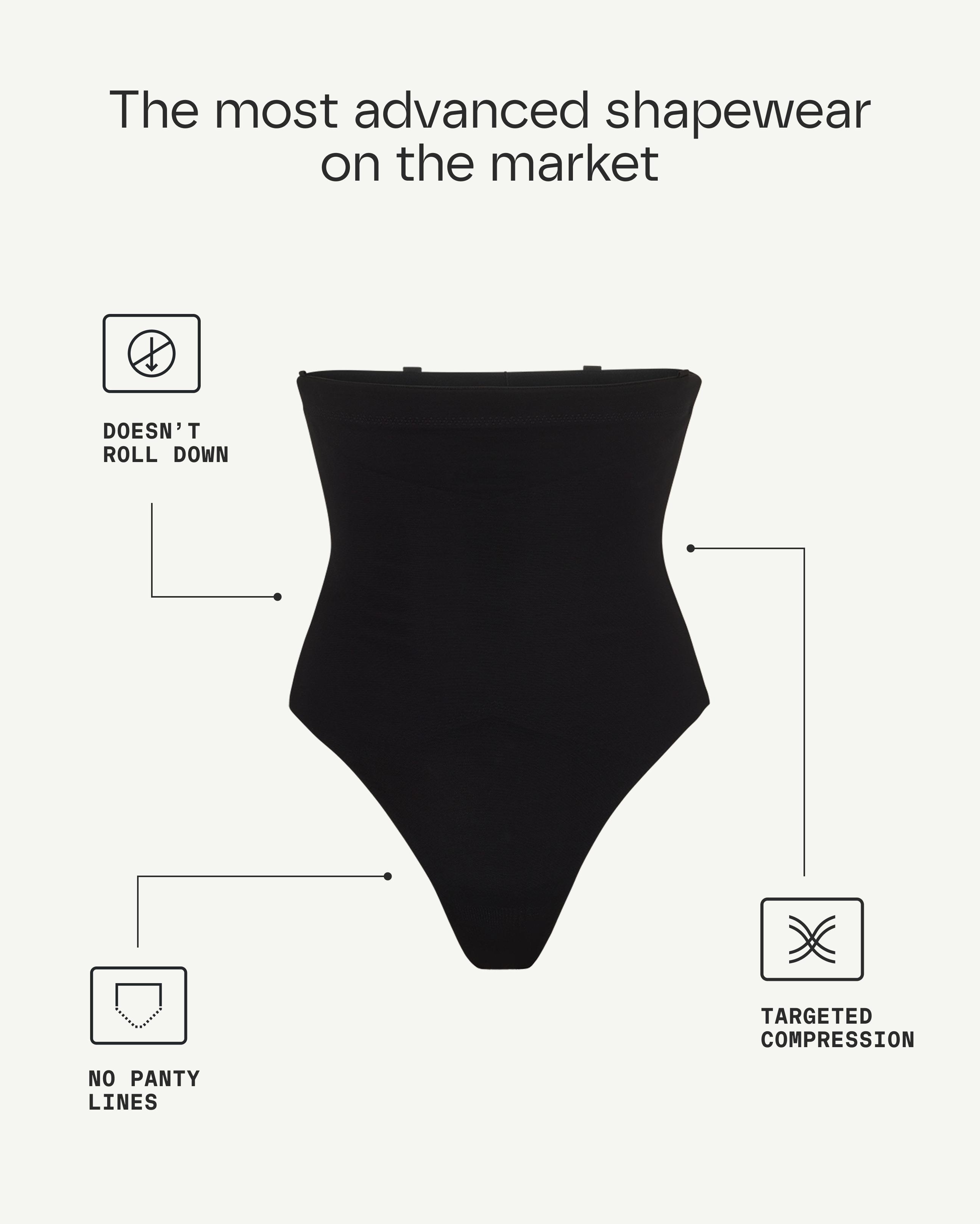 Honeylove SuperPower Thong - High Compression Shapewear for Women