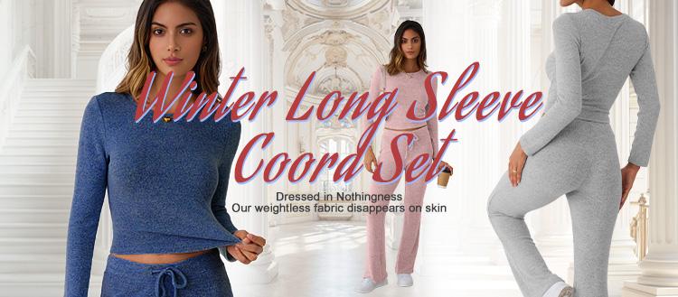 TRENDY QUEEN Women's 2 Piece Foldover Yoga Flare Leggings & Long Sleeve Crop Top Set for Autumn Casual Y2K Outfits