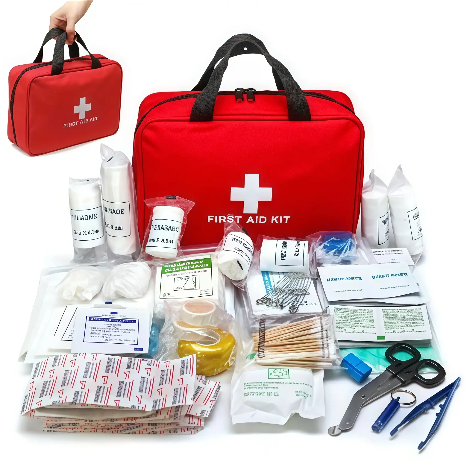 160-Piece Premium Waterproof Compact Trauma First Aid Kit, Emergency Survival Kit, Portable Rescue Go-Bag Survival Equipment Set, Ideal for Camping, Travel, Home #SummerVibes