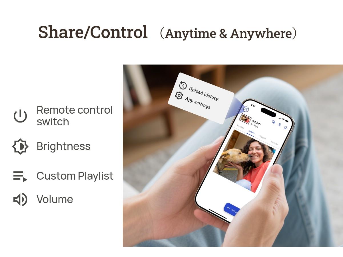 ARZOPA 14.0" Gold Digital Photo Frame Free Unlimited Cloud Storage Touch Screen Auto-Rotate 120s Video Slideshow for Family Friends Couples Nostalgic Memories Display Decor