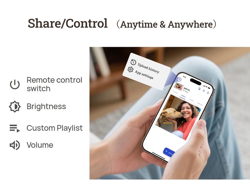 ARZOPA 14.0" Gold Digital Photo Frame Free Unlimited Cloud Storage Touch Screen Auto-Rotate 120s Video Slideshow for Family Friends Couples Nostalgic Memories Display Decor