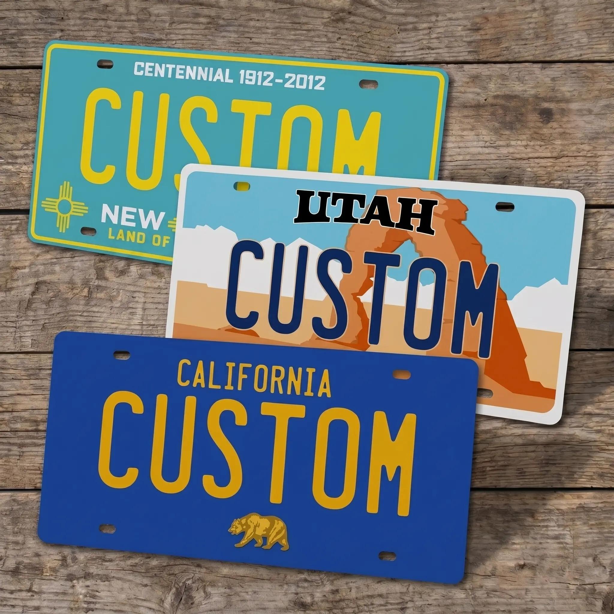 Personalized Metal U.S. License Plates - Custom Car Exterior Accessory Plate, Metal License Plates