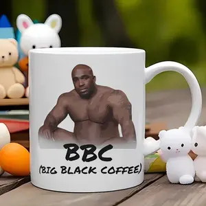 [Sale off up to 50%] BBC Coffee Mug â Funny Meme Mug for Adults â White Ceramic Cup â Gag Gift for Friends, Coworkers or Him â Printed Humor Drinkware