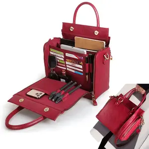 Trendy Women's Versatile Adjustable Zipper Strap PU Leather Fashionable Stylish Crossbody Bag Leather Shoulder Handbag Satchel with Compartments and Adjustable Strap Woman Classic Vintage Women's Everyday Cbag waterproof organiser Foldable Travel Toiletry