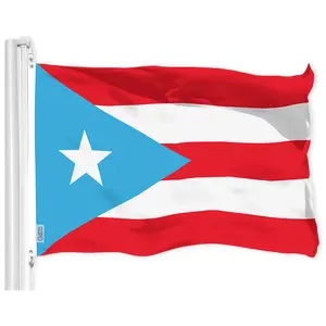 Puerto Rico Light Blue Puerto Rican PR Flag| 3x5 Ft| LiteWeave Pro Series Printed 150D Polyester| Indoor/Outdoor, Vibrant Colors, Brass Grommets