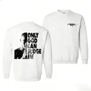2Pac Graphic Sweatshirt – Classic Rapper Pullover Featuring Tupac Shakur, Hip Hop Culture Streetwear Top