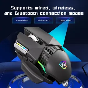 Wireless mouse Bluetooth game mechanical e-sports dWireless mouse Bluetooth game mechanical e-sports dedicated computer notebook three-mode female silent metal charging modeledicated computer notebook three-mode female silent metal charging model