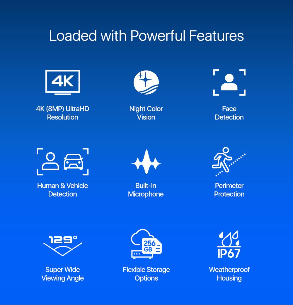 Amcrest 4K UltraHD PoE Outdoor Security Camera with Built-in Microphone, Human Detection, Active Deterrent, 49ft Nightcolor, 129° FOV, 4K@15fps (IP8M-2779EW-AI) Amcrest 4K UltraHD PoE Outdoor Security Camera with Built-in Microphone, Human Detection, Active Deterrent, 49ft Nightcolor, 129° FOV, 4K@15fps (IP8M-2779EW-AI)