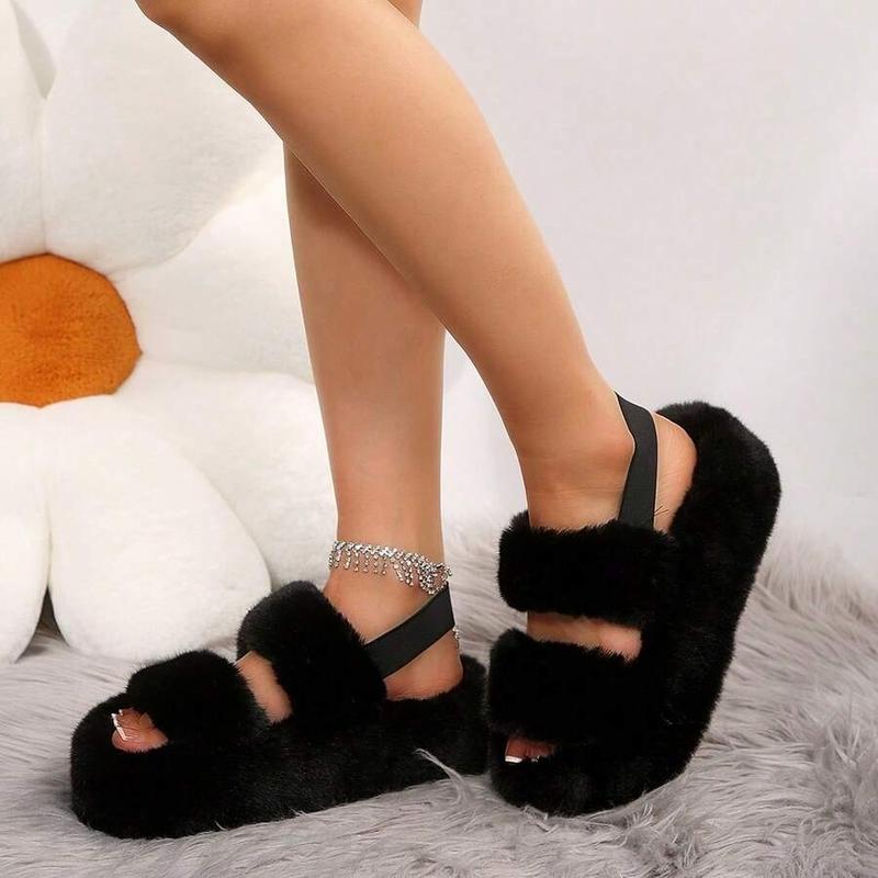 Mysoft Women's Plush Slippers, Soft Warm Winter Shoe, Womensfashion Sandals Slippers for Women, Cozy Indoor Bedroom Footwear, Ideal Valentine's Day Gift
