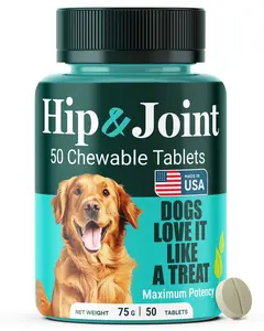 Natureflow Hip & Joint Supplement for Dogs Green-Lipped Mussel Glucosamine Mobility Support Zero Sugar Chewable Tablets MSM Chondroitin Ginger Devil’s Claw Made in USA