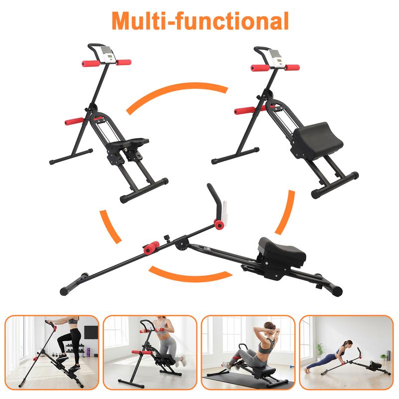 Compact Folding Stair Stepper Climber – Full-Body Cardio & Core Workout, LCD Display, Adjustable Handlebar, Multifunctional for Abs, Sit-Ups at Home & Office