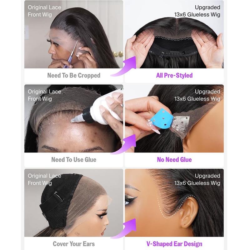 [Update 13x6 Glueless Wig] Bling Hair 13x6 13x4 HD Transparent Glueless Lace Front Human Hair Wigs For Women Deep Wave 30 32 34 Inch Brazilian Curly Water Wave Glueless Wig Human Hair #TikTokShopHolidayHaul