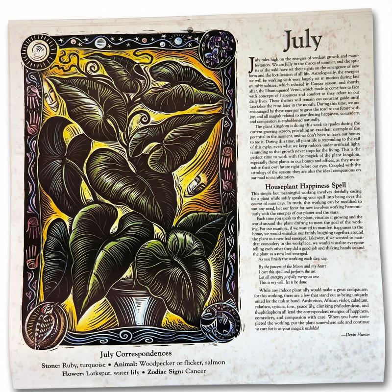 2026 Witches Calendar 12x12 - Moon Phases & Spells Wall Planner - Gothic Home Decor Art for Witchy Aesthetic