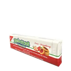 Reinitas Sabores - 3 Pack of Strawberry Filled Tartlets 8 Pieces 0.7 oz Each Ambient Sweet Indulgence Tasty Treats