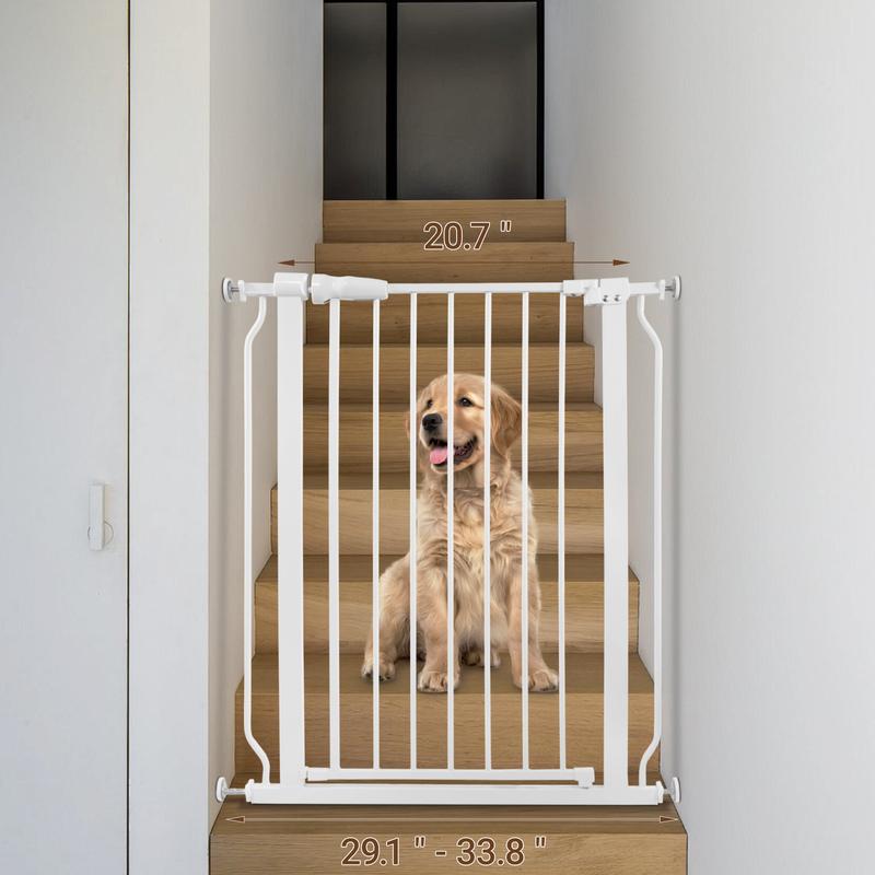 Safety 33" Baby Gate for Doorways & Bottom of Stairs, Pressure Mount Design for Babies, Toddlers & PetsInfant and Pet Safety Gate, Child Barrier for Doorways, Stairs, and Hallways, 29.1-Inch to 33.8-Inch Openings, 30-Inch H.