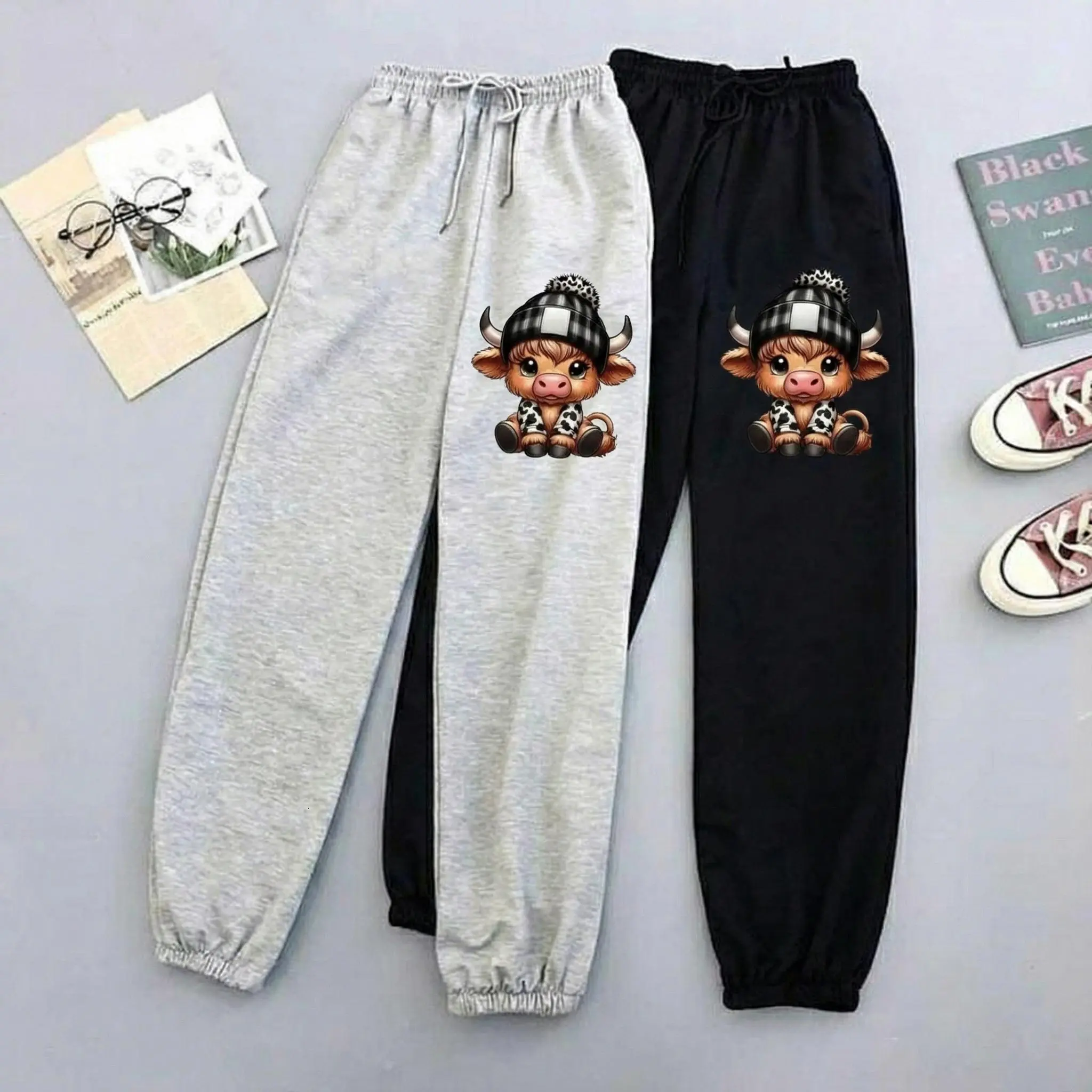 Highland Cow Sweatpants, Deer Country Joggers for Men & Women, Soft Cotton Blend, Casual & Active Wear, Christmas Gift, Men's Sweatpants, Streetwear Style Gift For Him, Highland Cow Sweatpant, Menswear pants