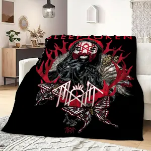 Sleeepp Tokken Anonymous Rock Band Fleece Blanket, The Mystery Vesell Leader Rock Band Throw Blanket, Retro Merch Cozy Blanket For Holiday | GN170126.R0422.ID01