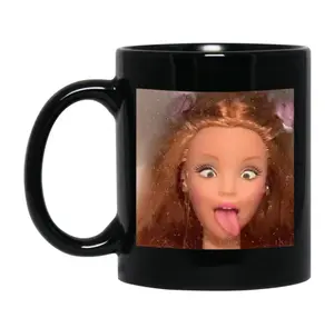Funny Barbie Face Mug, Disgusted Doll Face Coffee Cup, Office Mug, Tea Mug, Funny Gift, Mug for Work, Gift for Boss, Gift for Mom, Dad, Coworker of Friend
