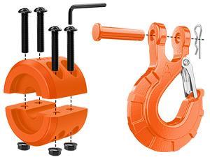 Nilight Forged Steel Winch Hook 3/8" Grade 70 Safety Latch Winch Cable Hook Stopper & Clevis Slip Hook Sets, Included Allen Wrench,Max 35,000 lbs