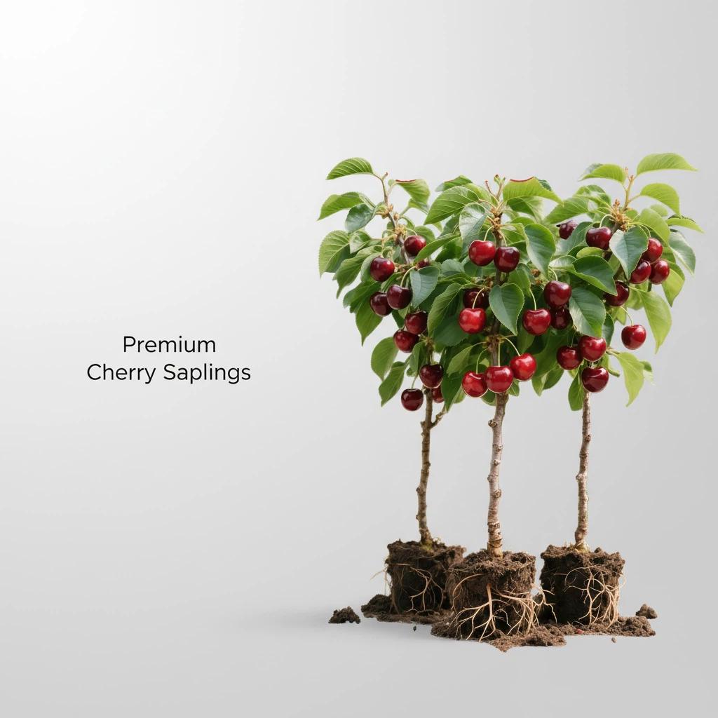 /Heirloom Non-GMO Cherry Live Plant Seedlings – Farm Grown Fruit Tree Starter for Home Gardens, Fast Growing High Yield