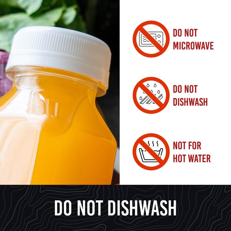 Liquid small plastic bottle - ginger juice water bottle with lid, healthy juice water bottle - refrigerator safe, leak proof, food grade 4 oz water bottle -8 packs.