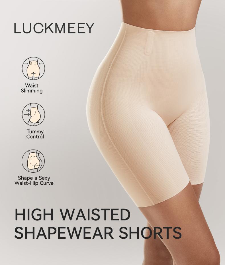 LUCKMEEY Tummy Control Shapewear Shorts for Women - High Waist Body Shaper, Seamless Design with Built-in Gusset, Machine Washable, Faja Body Shaper - Womenswear, Bodysuit Christmas gifts