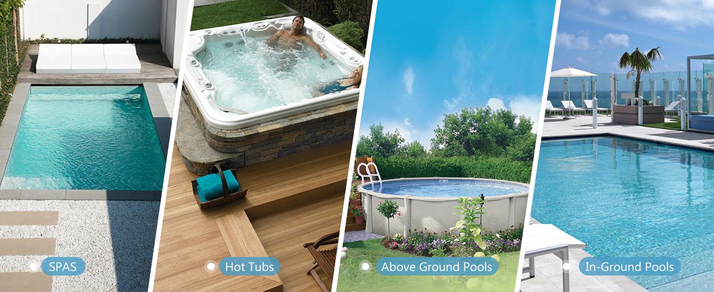 【Spring Cleaning】Enhulk Pool Vacuum for Above Ground Pools with Telescopic Pole Rechargeable Hand Cleaner 18.5 Gals/Min Deep Cleaning Cordless Battery Operated